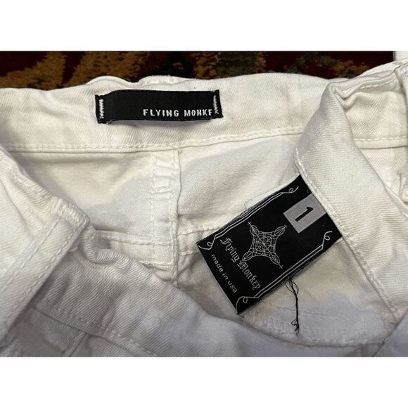 Flying Monkey White Skinny Jeans Size 1 - Picture 3 of 3